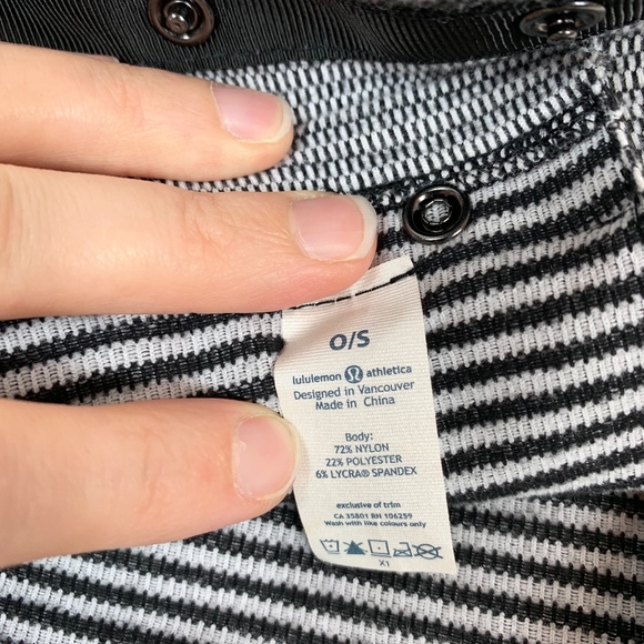 Lululemon Rulu Vinyasa scarf black white Snap - Picture 5 of 7